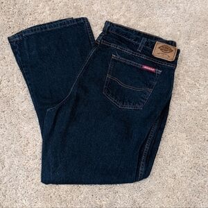 DICKIES Men's Medium Wash Straight Leg Denim Jeans 42 x 30
